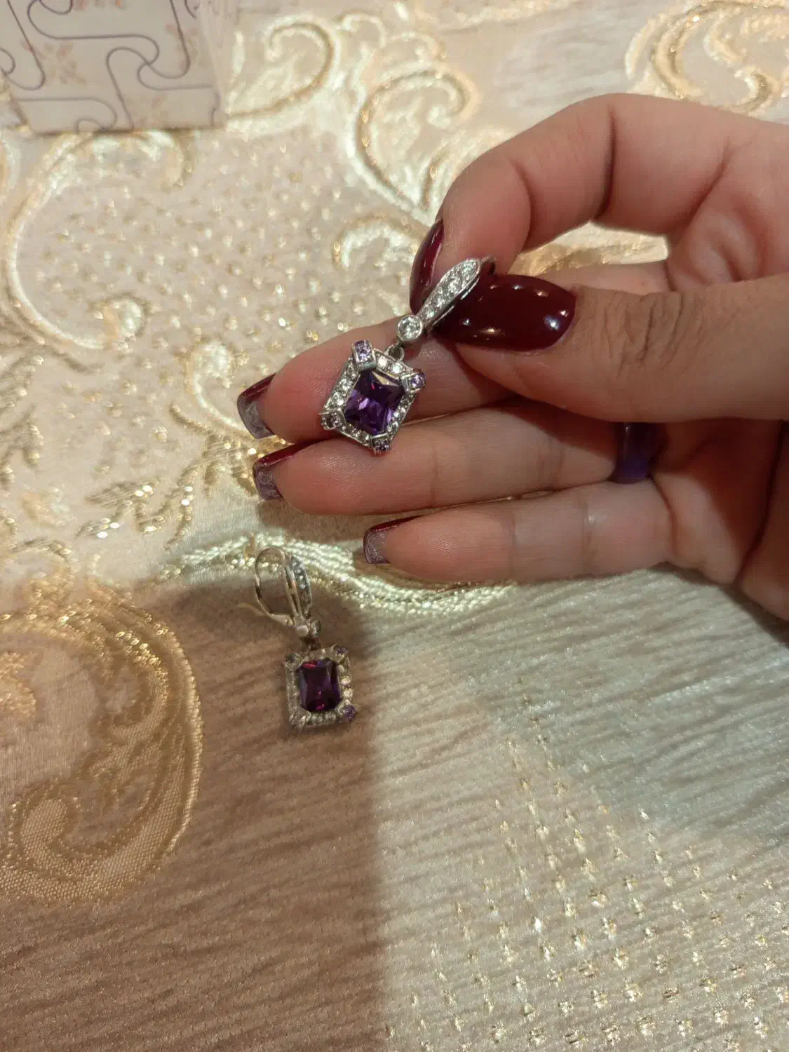 گوشواره نقره نگین دار|بدلیجات|تهران, چهارصد دستگاه|دیوار