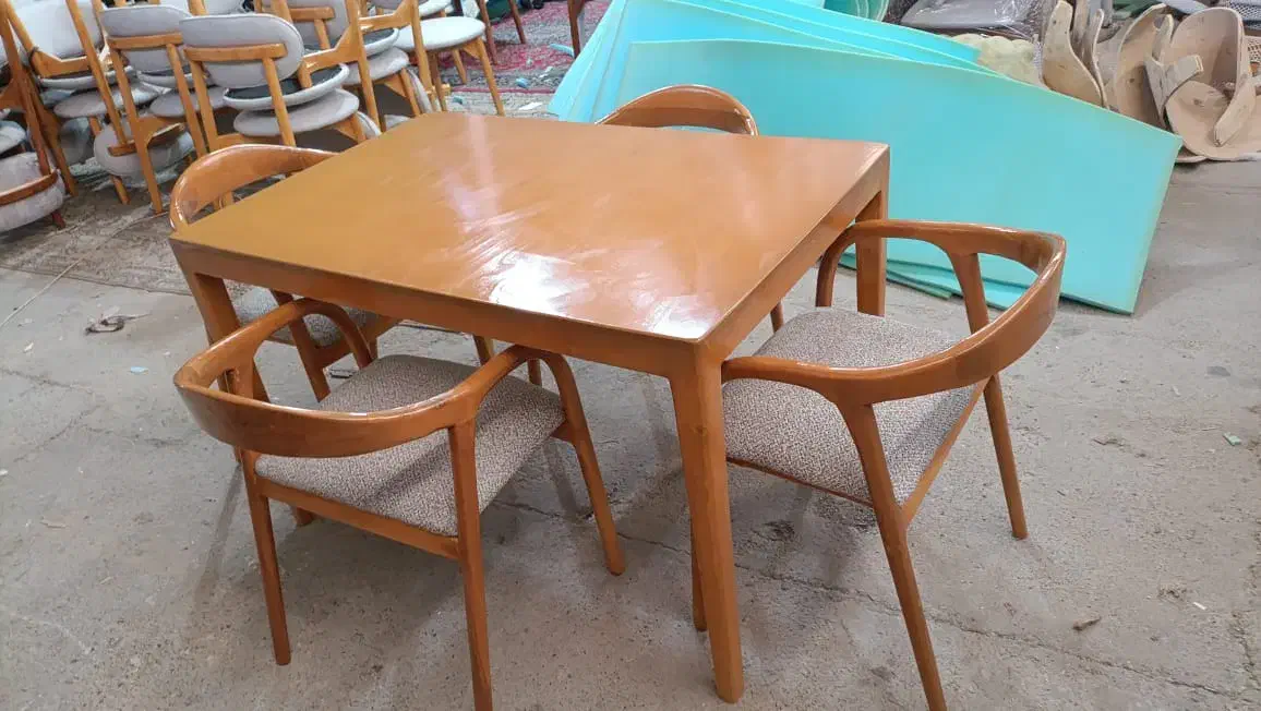 میز ناهار خوری ۴ نفره چوب راش|میز و صندلی غذاخوری|شهرکرد, |دیوار