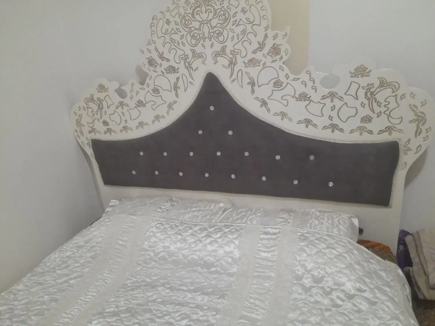 تختخواب دونفره باتشک طبی وسالم درحدنو|تخت و سرویس خواب|تویسرکان, |دیوار