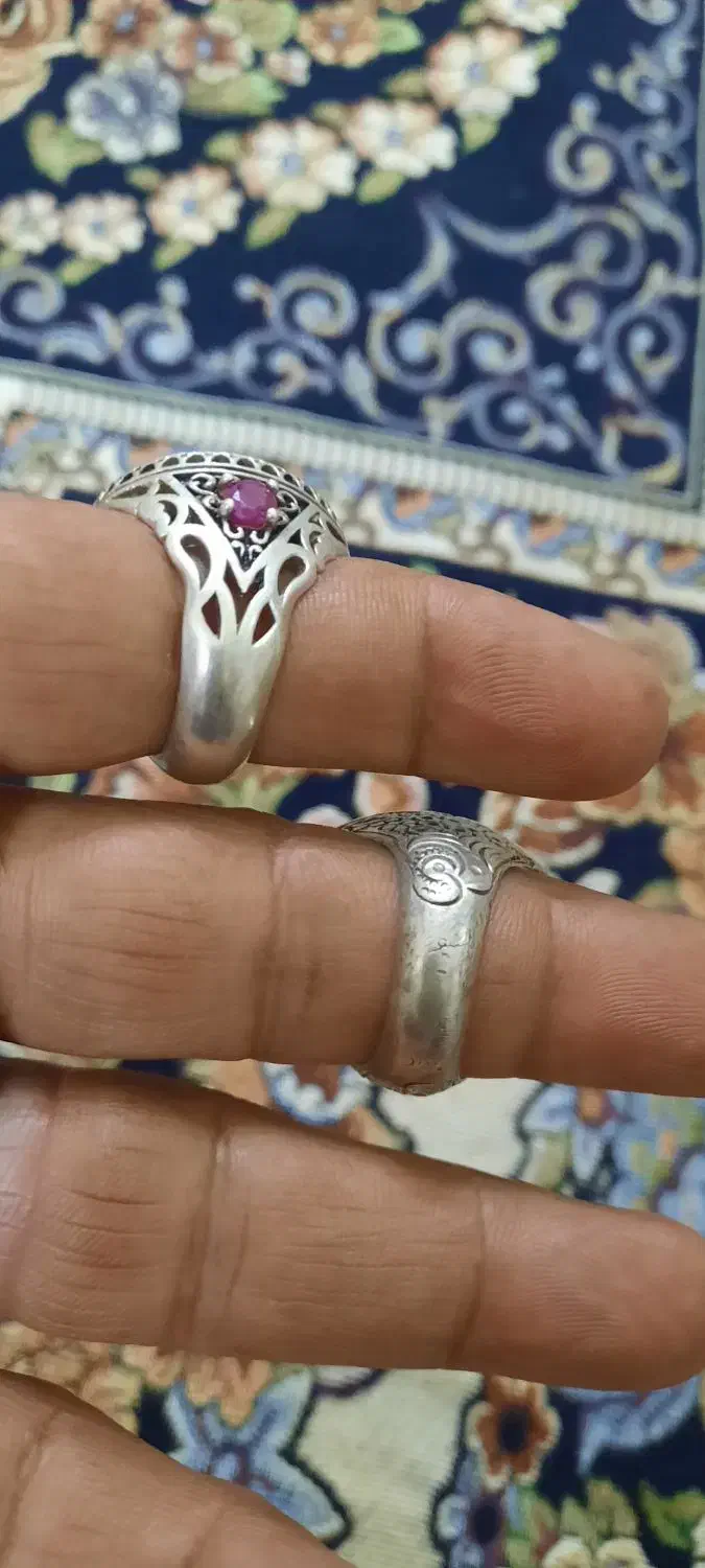 دوتا انگشتر هفت گنج زیبا قدیمی|جواهرات|زاهدان, |دیوار