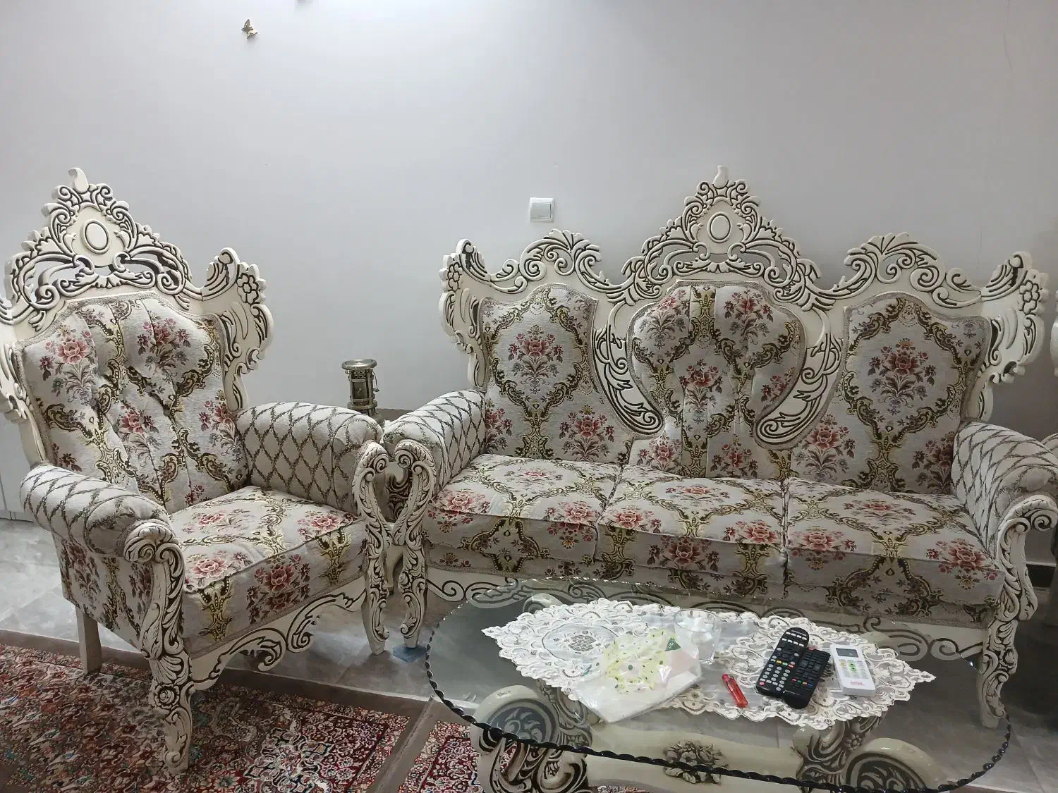 مبل استیل هفت نفره|مبلمان خانگی و میز عسلی|نوبران, |دیوار