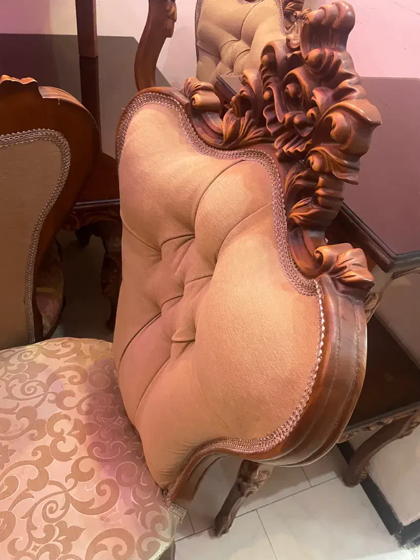 مبل ۹ نفره و ناهارخوری ۶ نفره تمام چوب گردو|مبلمان خانگی و میز عسلی|رباط‌کریم, رباط‌کریم|دیوار