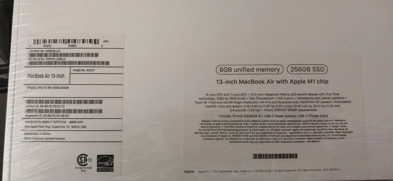 مک بوک ایر وان Air M1|رایانه همراه|بهارستان, |دیوار