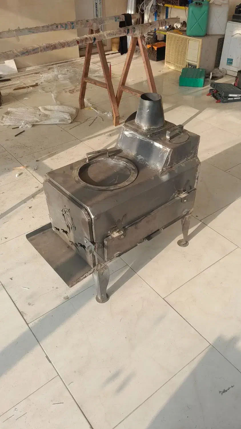 بخاری هیزمی|بخاری، هیتر، شومینه|گنبد کاووس, |دیوار