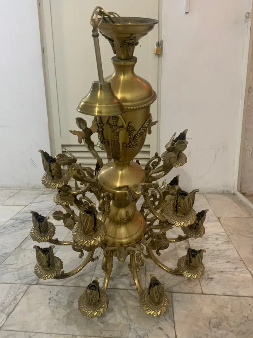 لوستر تمام برنج|لوستر و چراغ آویز|تهران, لویزان|دیوار