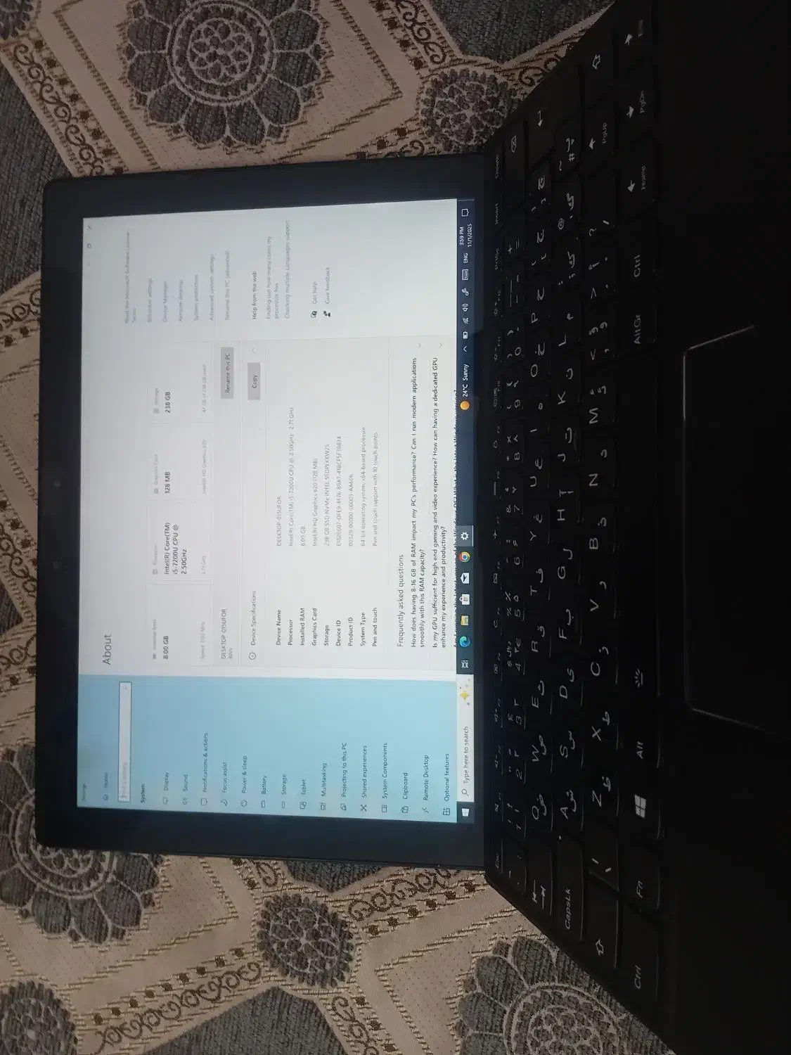 نوت بوک لنوو i5|رایانه همراه|قم, فرهنگیان و شهربانی|دیوار
