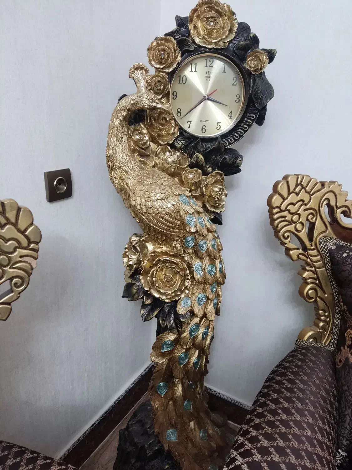 ساعت ایستاده طرح طاووس|ساعت دیواری و تزئینی|دماوند, گیلاوند|دیوار