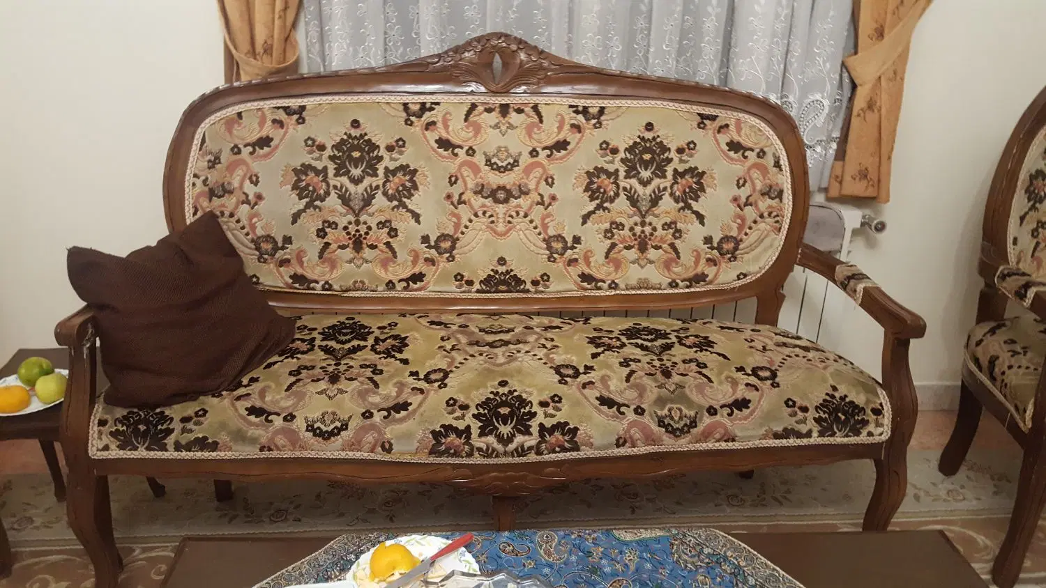 مبل استیل ۹ نفره چوب گردو با میز|مبلمان خانگی و میز عسلی|تهران, نیروی دریایی|دیوار