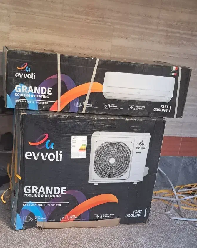 کولرگازی 24 هزار ایوولی مدل گرند|کولر گازی و فنکوئل|قم, نیروگاه|دیوار