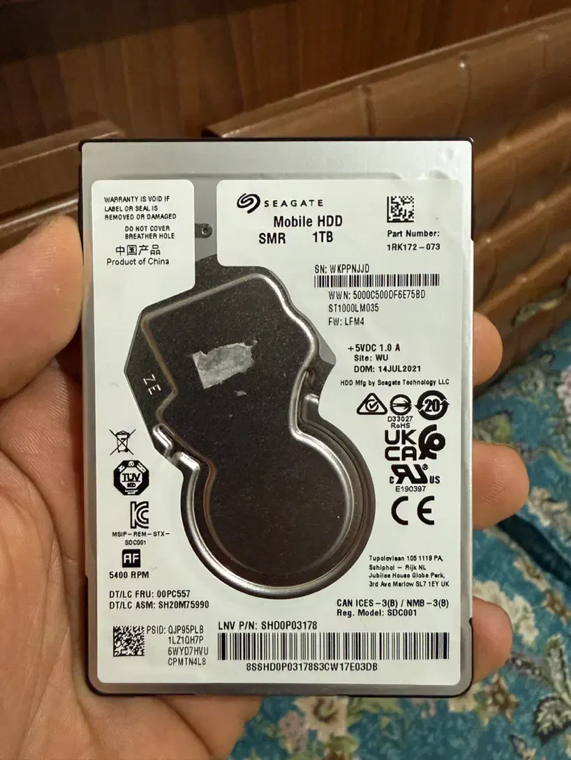 هارد یک ترابایت لپ تاب و پلی استیشن۴ سلامت صدرصد|قطعات و لوازم جانبی رایانه|مشهد, طلاب|دیوار