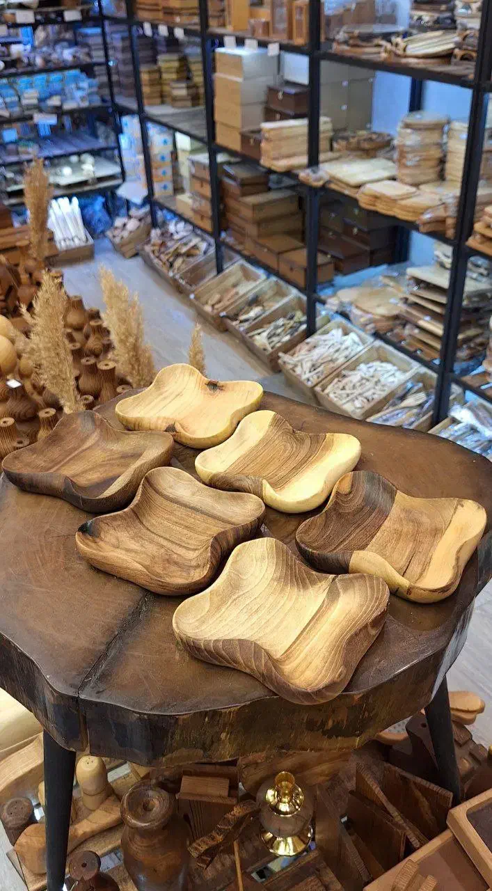 ظروف چوبی خراطی|ظروف سرو و پذیرایی|عسلویه, |دیوار