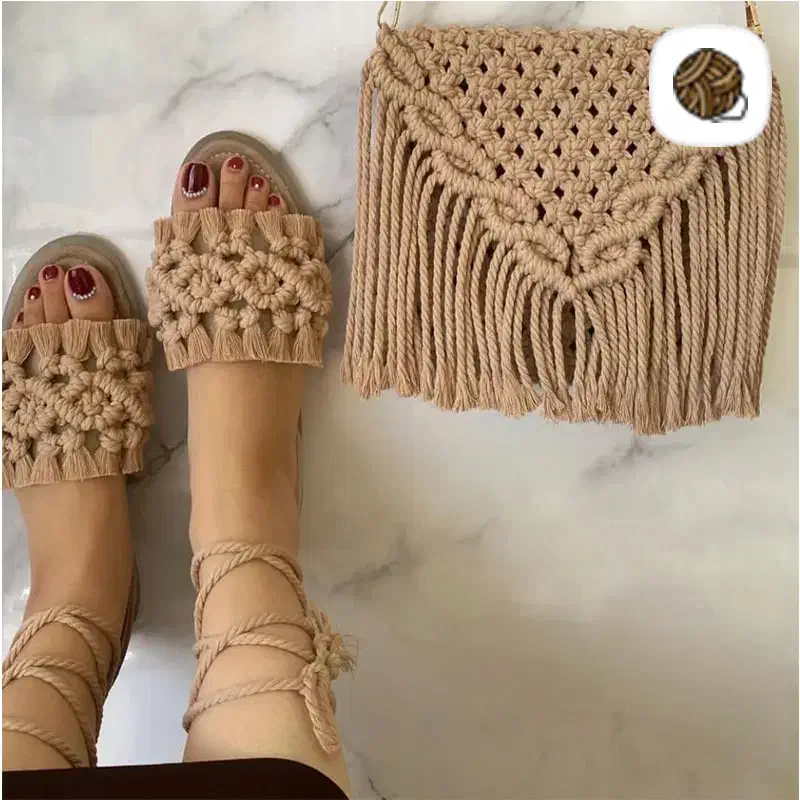 کیف و صندل مکرومه|کیف، کفش، کمربند|کرمان, |دیوار