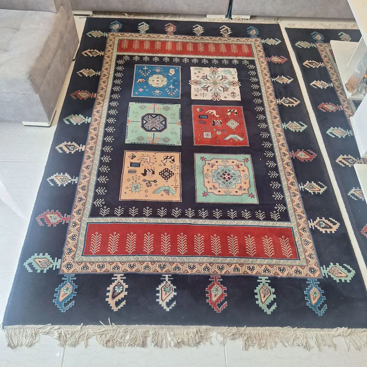 فرش 4 متری طرح گلیم|فرش|کیش, |دیوار