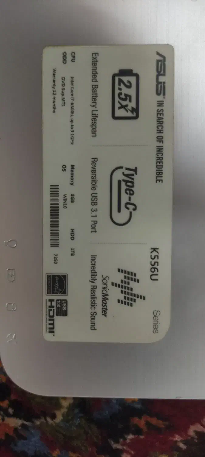 لپ تاپ k556U core i7 asus|رایانه همراه|اصفهان, ملاصدرا|دیوار