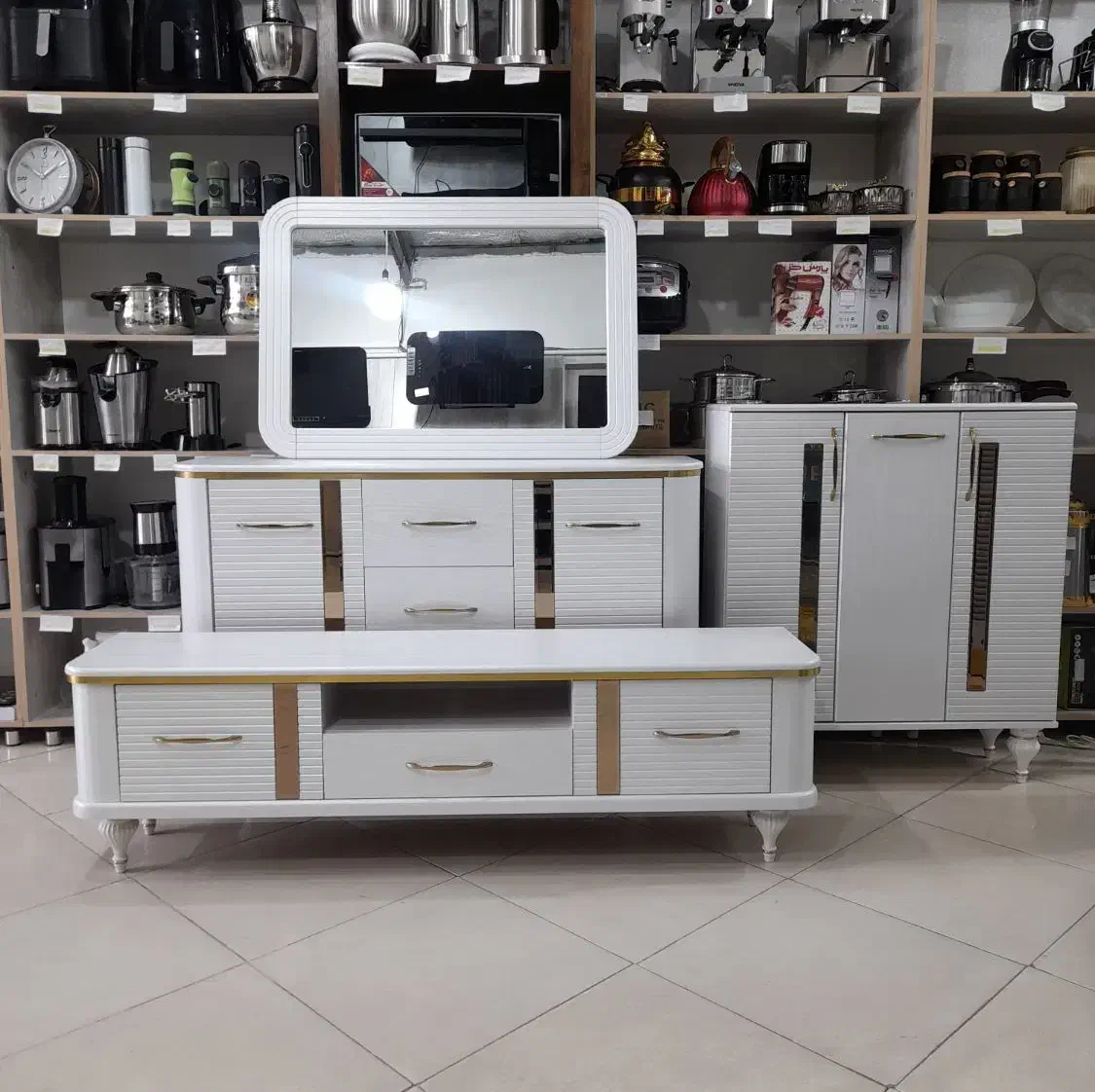 ست ۳ تکه کنسول و میز و جاکفشی کد ۲۱۱ * اثاث مارکت|بوفه، ویترین، کنسول|سیرجان, |دیوار