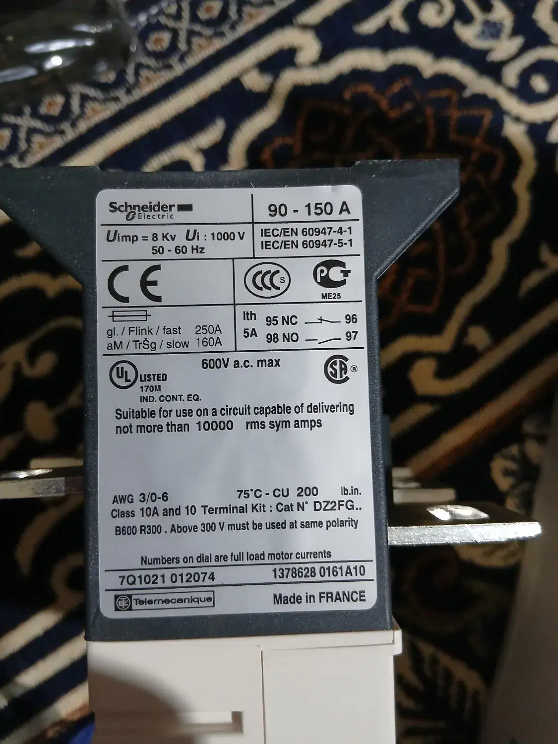 کنتاکتور ۲۰۰ آمپر . بیمتال . کلید حرارتی|ماشین‌آلات صنعتی|تهران, تهرانپارس جنوبی|دیوار