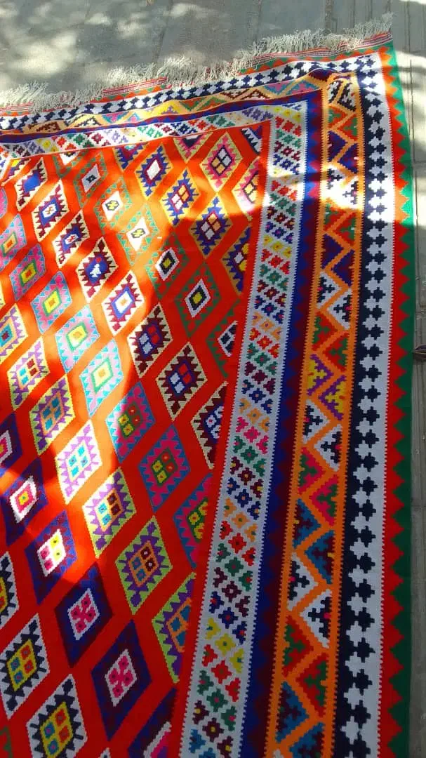 گلیم قشقایی شیراز دستباف چله ابریشم|گلیم، جاجیم، گبه|کرج, مهرویلا جنوبی|دیوار