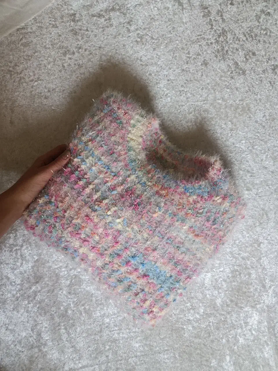 پلیور دستبافت با الیاف رنگی|لباس|نظرآباد, مصطفی آباد|دیوار