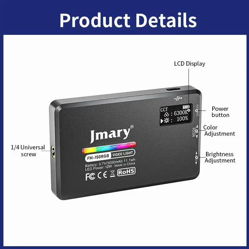 نور ثابت جی ماری  شارژی مدلrgb|دوربین عکاسی و فیلم‌برداری|شیراز, زند|دیوار