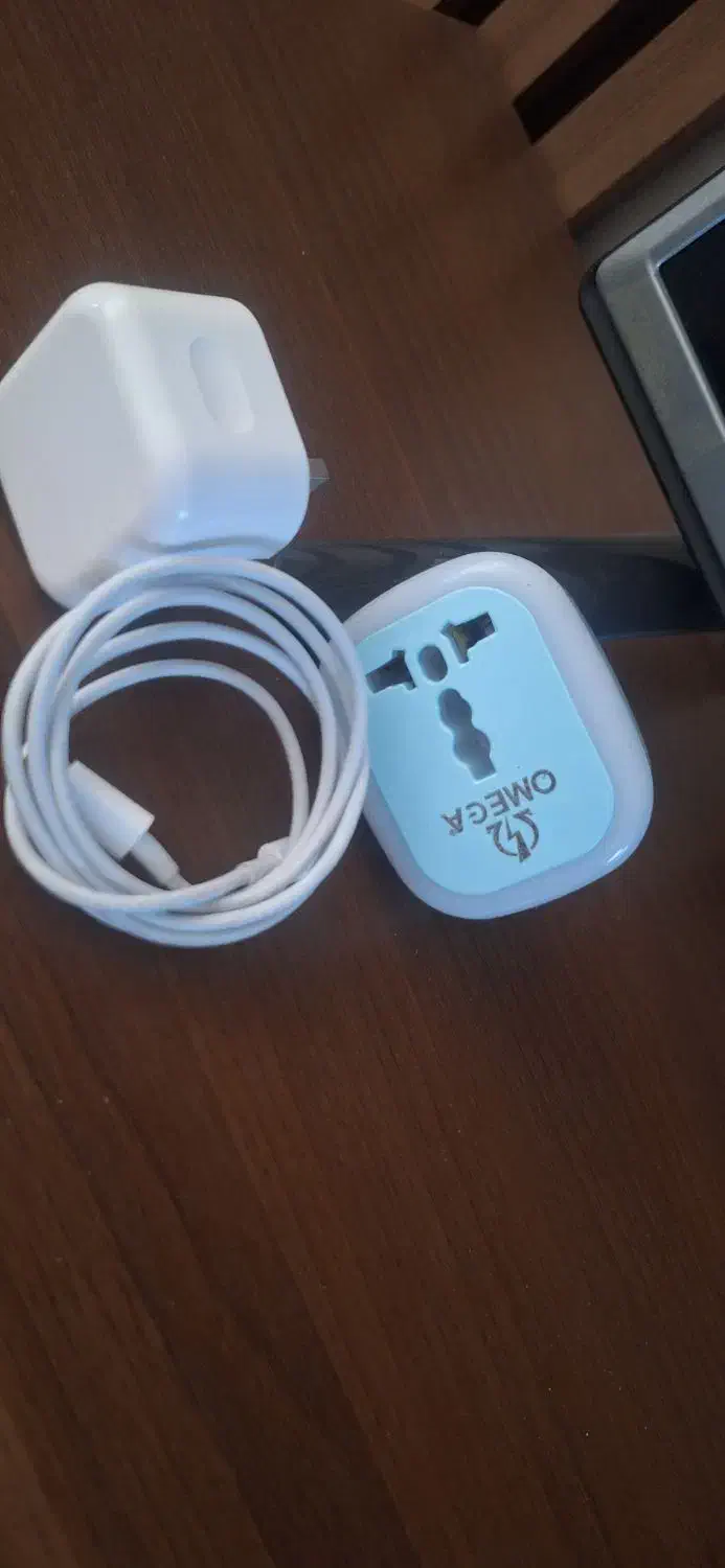 شارژر آیفون اصلی به همراه کابل اصلی وتبدیل نو|لوازم جانبی موبایل و تبلت|لنگرود, |دیوار