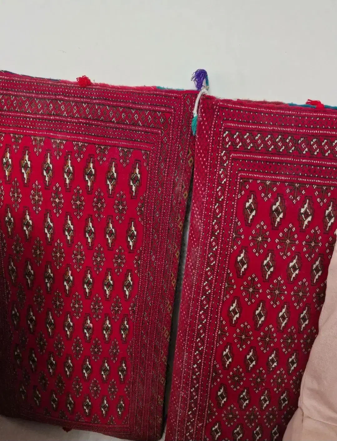 پشتی دست بافت ترکمن اصل|پشتی|کرمانشاه, |دیوار