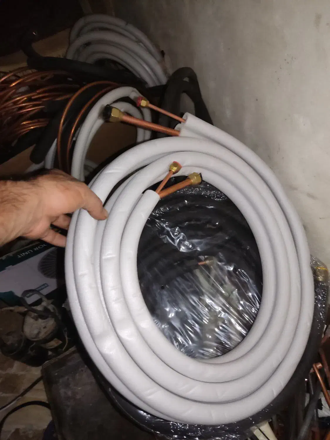 لوله مسی پک|کولر گازی و فن‌کوئل|کیش, |دیوار