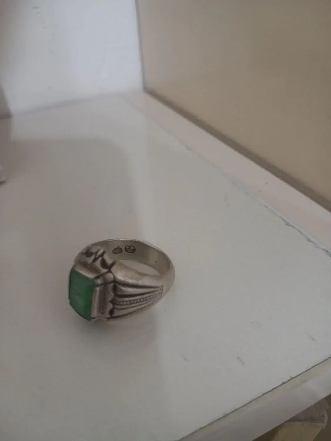 انگشتر نقره زمرد|جواهرات|زنجان, |دیوار