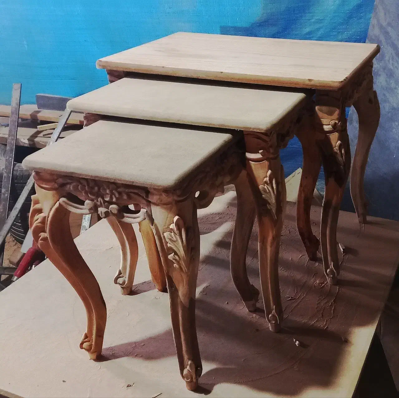 میز جلو مبلی عسلی چوب گردو میزجلومبلی|مبلمان خانگی و میز عسلی|مشهد, حضرت حجت|دیوار