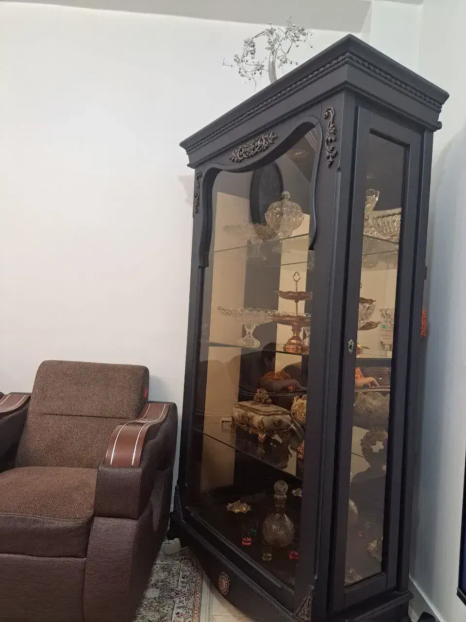 بوفه ظرف شیشه ای|بوفه، ویترین، کنسول|گرگان, |دیوار