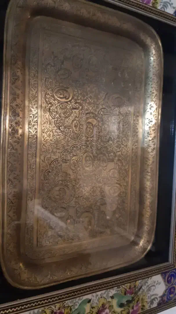 سینی قلمزنی قابی|کلکسیون اشیاء عتیقه|فاضل آباد, |دیوار