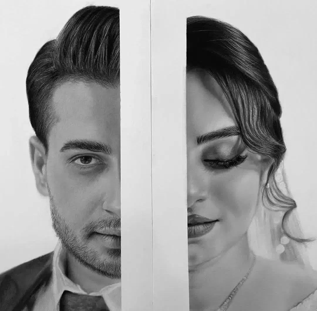 چهره سیاه‌قلم/روز مادر/روز زن/ شب یلدا|تابلو، نقاشی، عکس|مشهد, نوید|دیوار