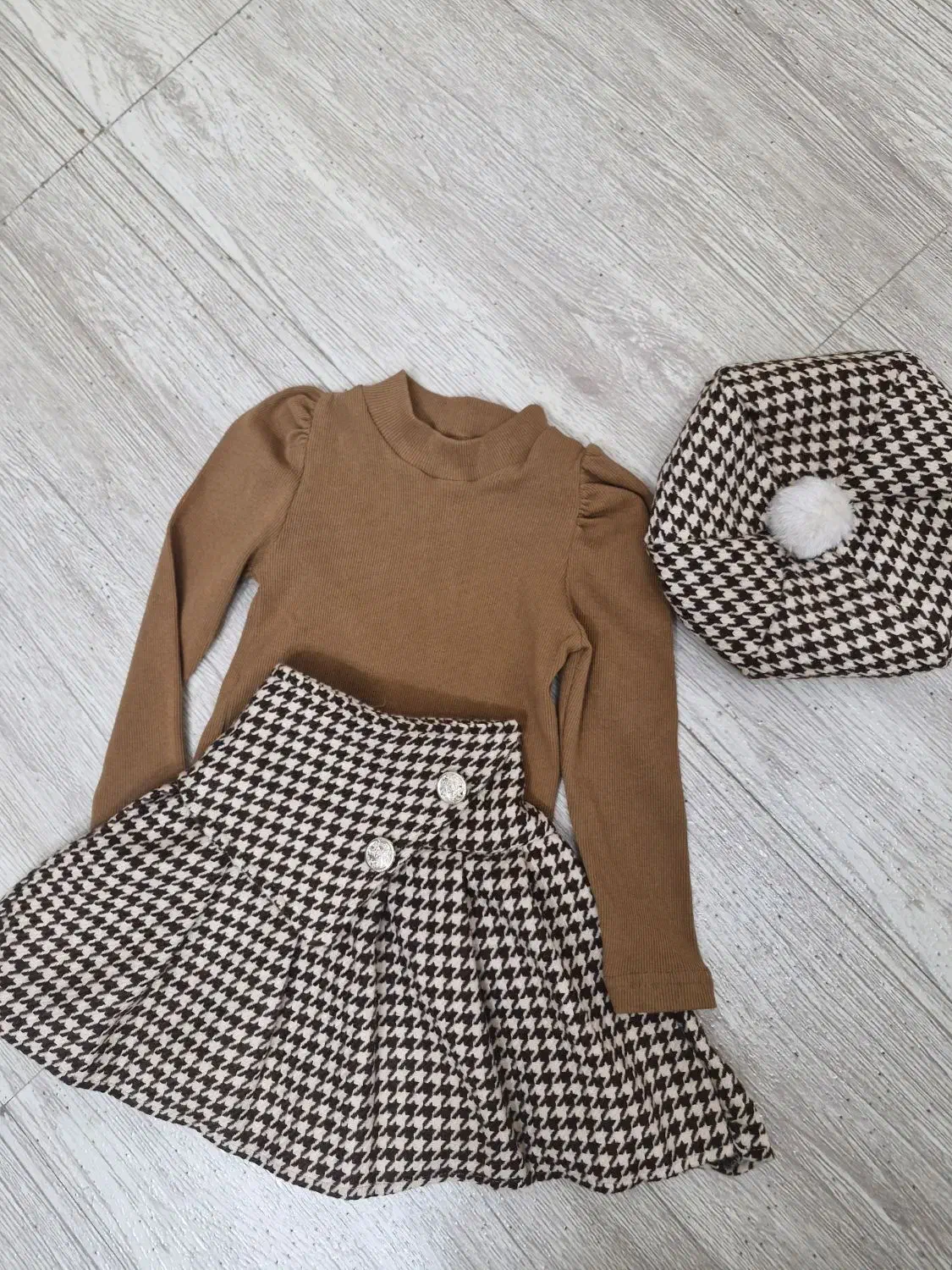 لباس دخترانه ست بلوز و دامن و کلاه|کفش و لباس بچه|داراب, |دیوار