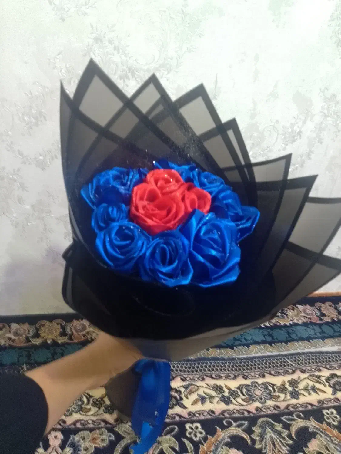 گل روبانی|گل مصنوعی|قرچک, زیبا شهر|دیوار