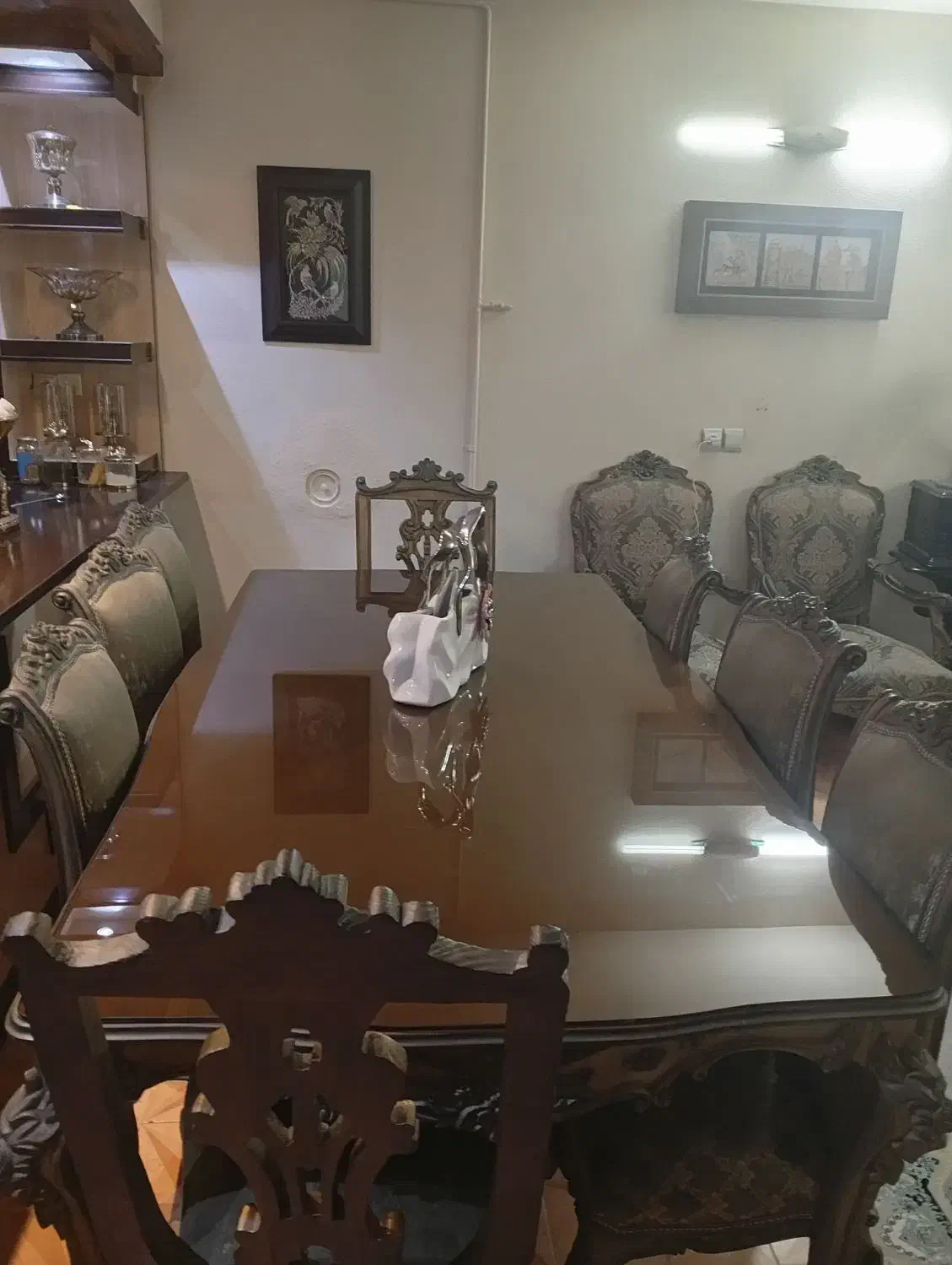 مبل سلطنتی میز غذا خوری هشت نفره|مبلمان خانگی و میز عسلی|شاهینشهر, عطار|دیوار