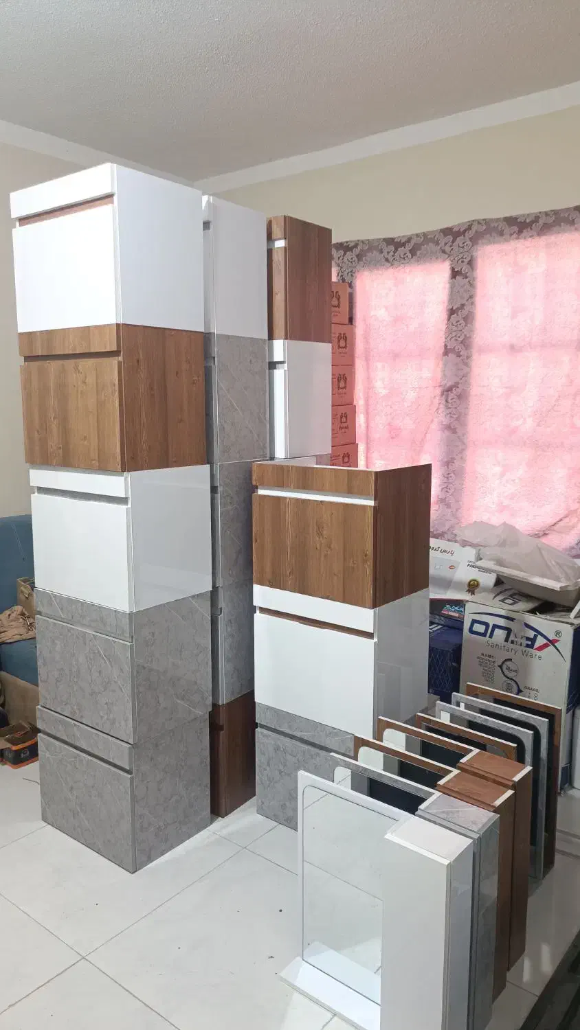 روشویی کابینتی روشویی دستشویی و حمام ایینه باکس|مصالح و تجهیزات ساختمان|پرند, فاز ۶|دیوار