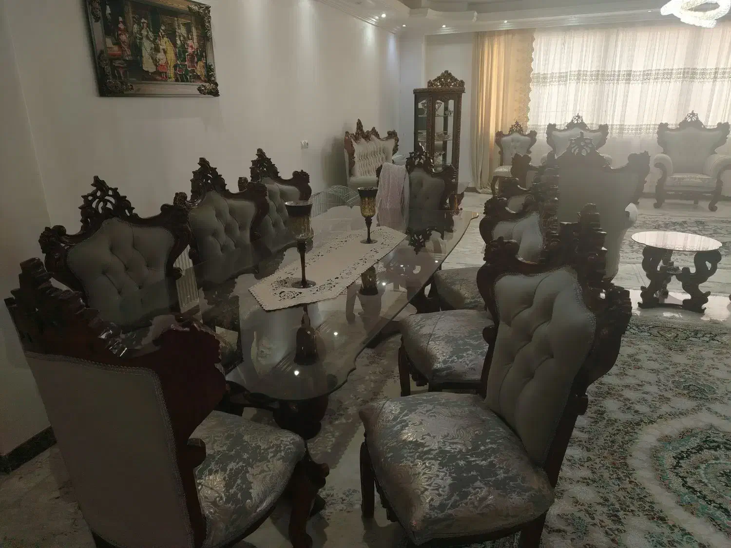 مبل سلطنتی تمام چوب|مبلمان خانگی و میز عسلی|شاهدشهر, |دیوار