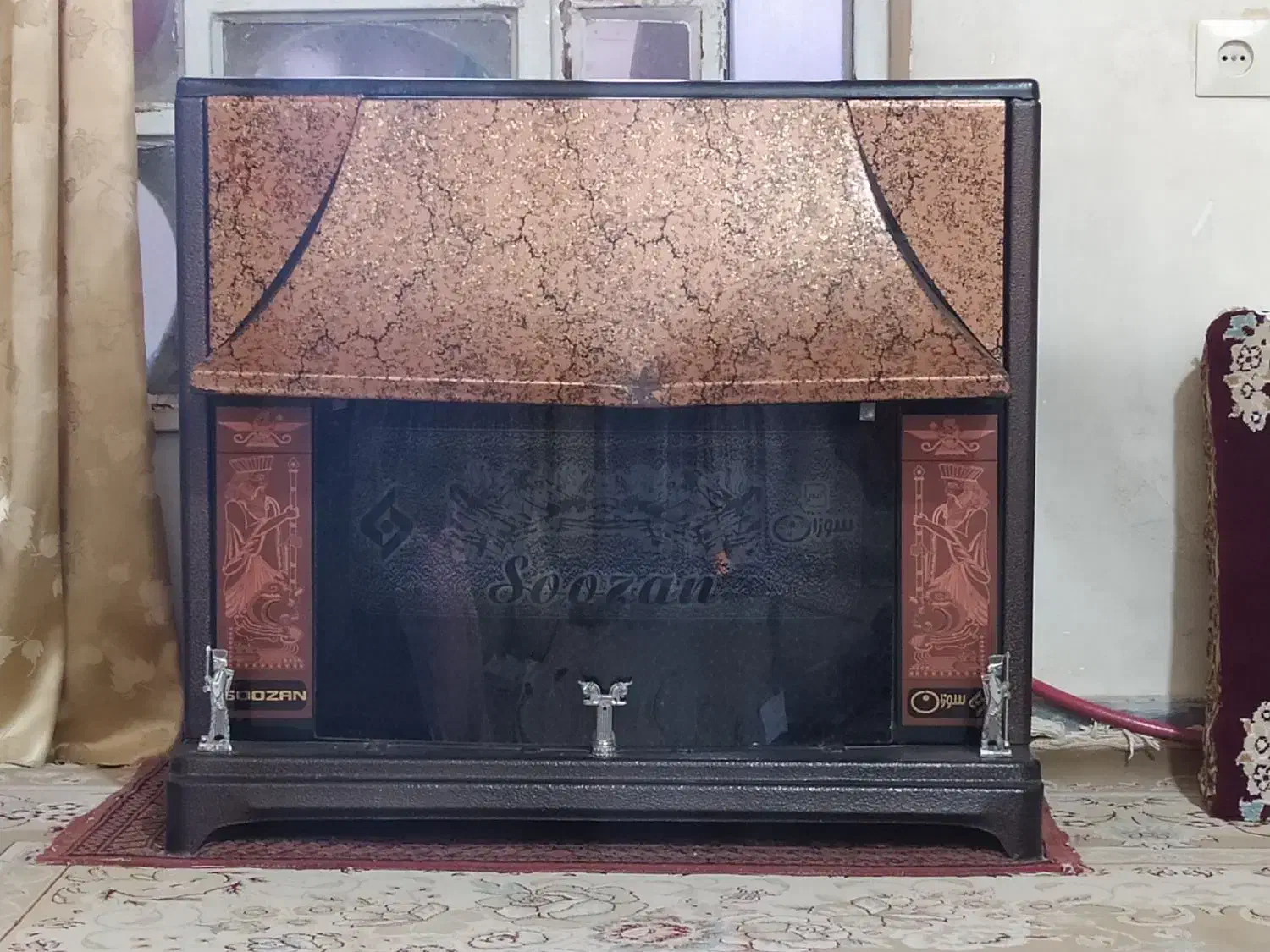 بخاری گازی طرح شومینه|بخاری، هیتر، شومینه|اهواز, کمپلو جنوبی|دیوار