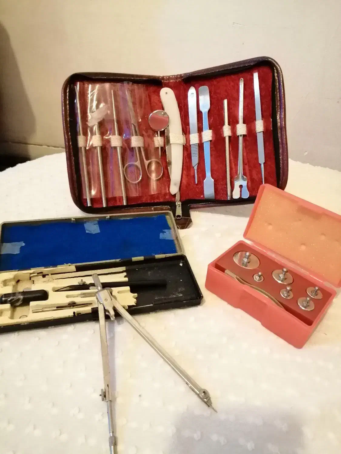 وزنه پرگار ست دندانپزشکی دماسنج نوستالژی و قدیمی|کلکسیون اشیاء عتیقه|شیراز, سینما سعدی|دیوار