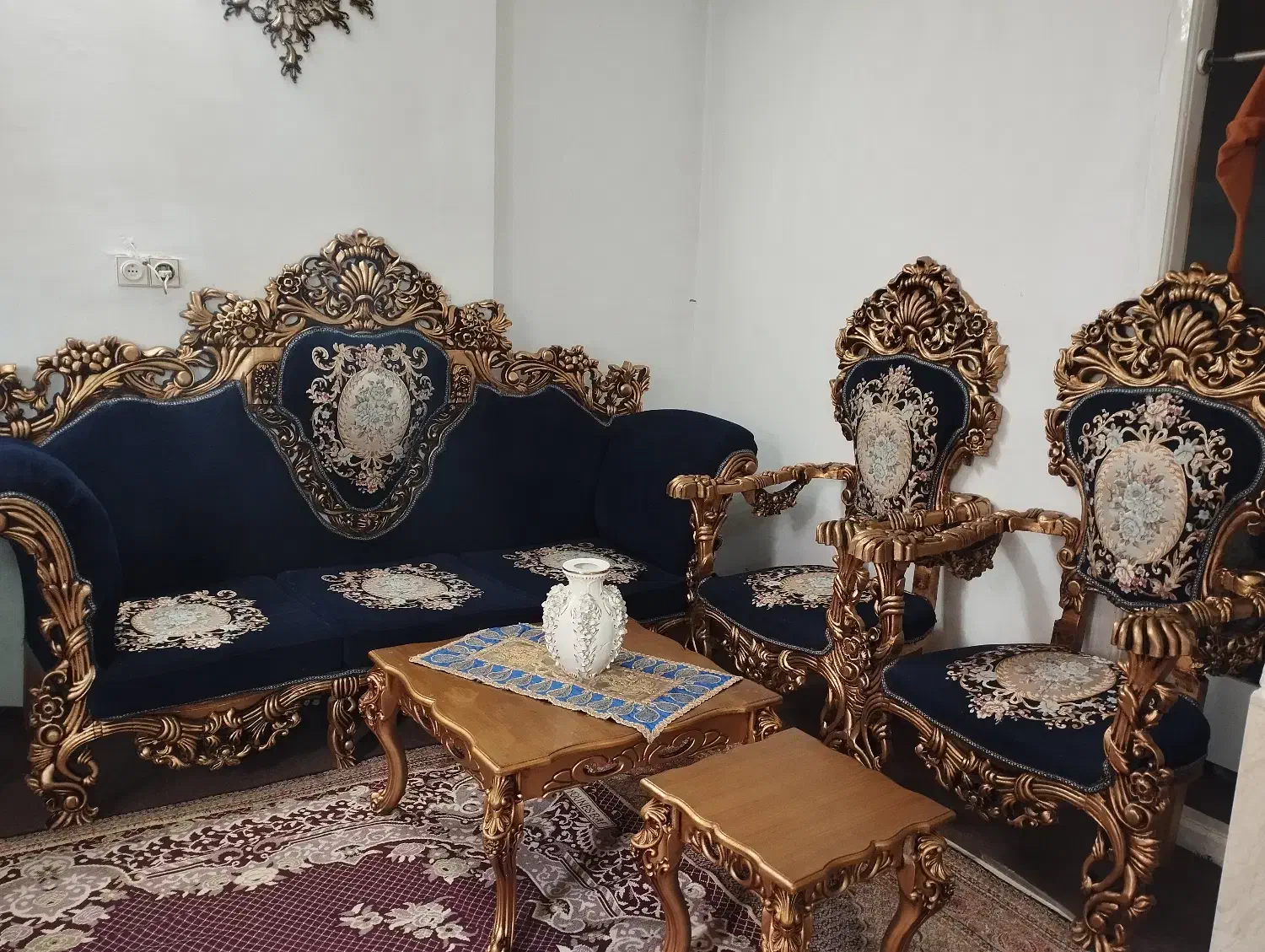 مبل ۷نفره چوب راش|مبلمان خانگی و میز عسلی|خوی, |دیوار