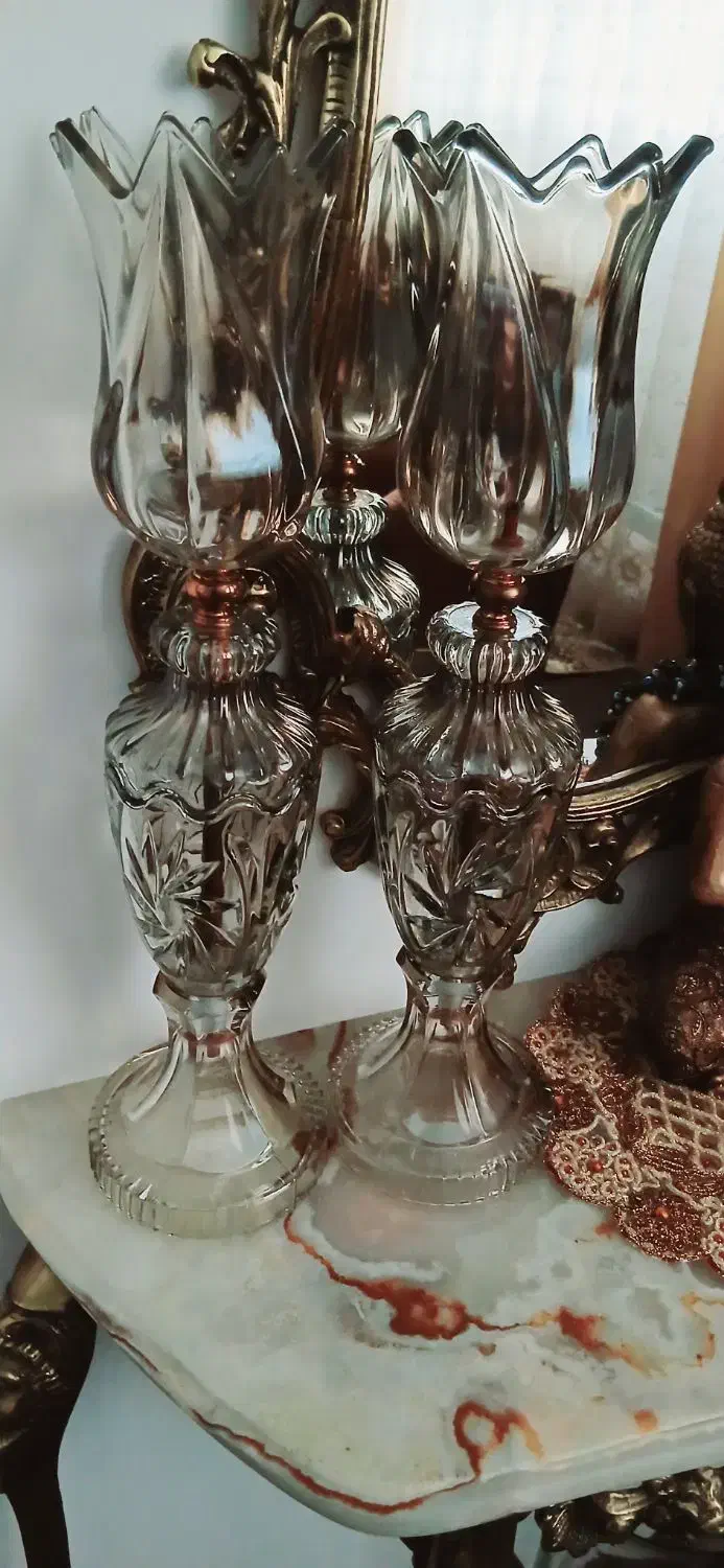 لاله شمعدانی شیشهای|لوستر و چراغ آویز|کرمانشاه, |دیوار