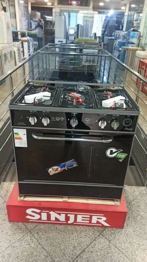 اجاق گاز /۵شعله طرح فر رویه لعابی دسته ولوم استیل|اجاق گاز و لوازم برقی پختوپز|اراک, |دیوار