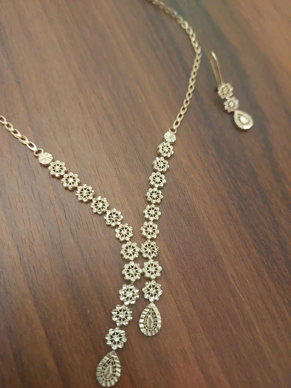 گوشواره و گردنبند تمام تراش|جواهرات|تهران, شهرک ولیعصر شمالی|دیوار