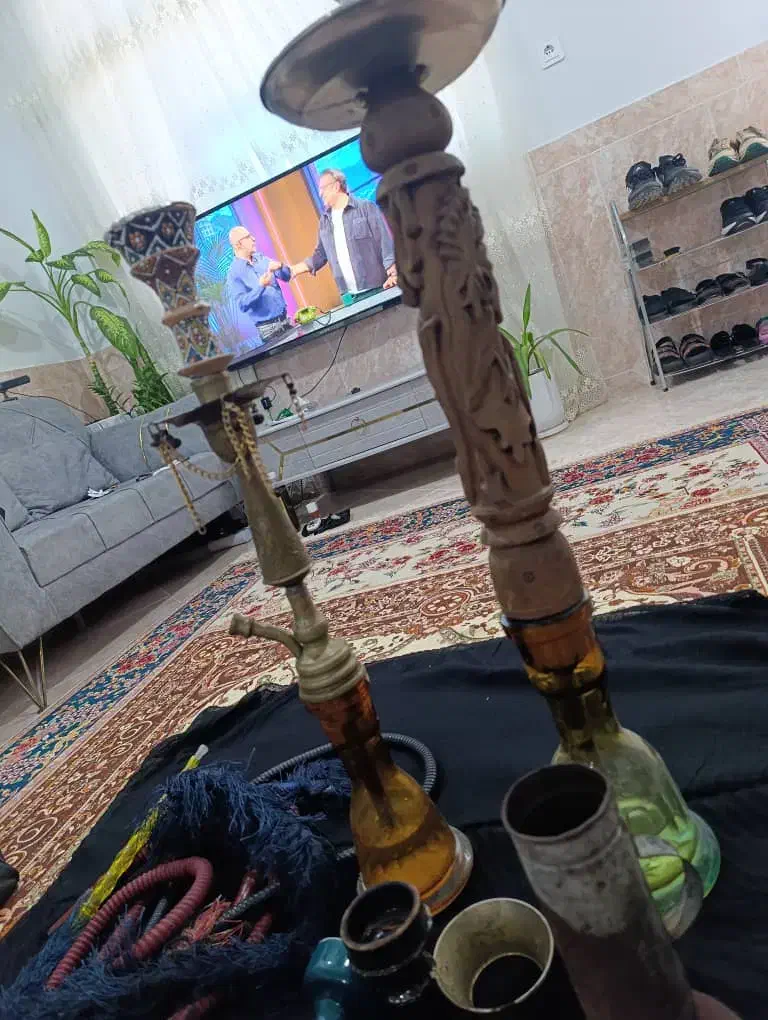 قلیان برنجی و چوبی|کلکسیون و سرگرمی|بندرعباس, |دیوار