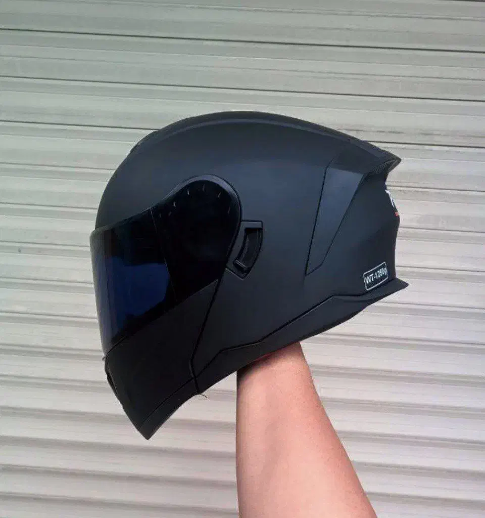 کلاه کاسکت فک متحرک مشکی مات|قطعات یدکی و لوازم جانبی|رشت, دروازه لاکان|دیوار