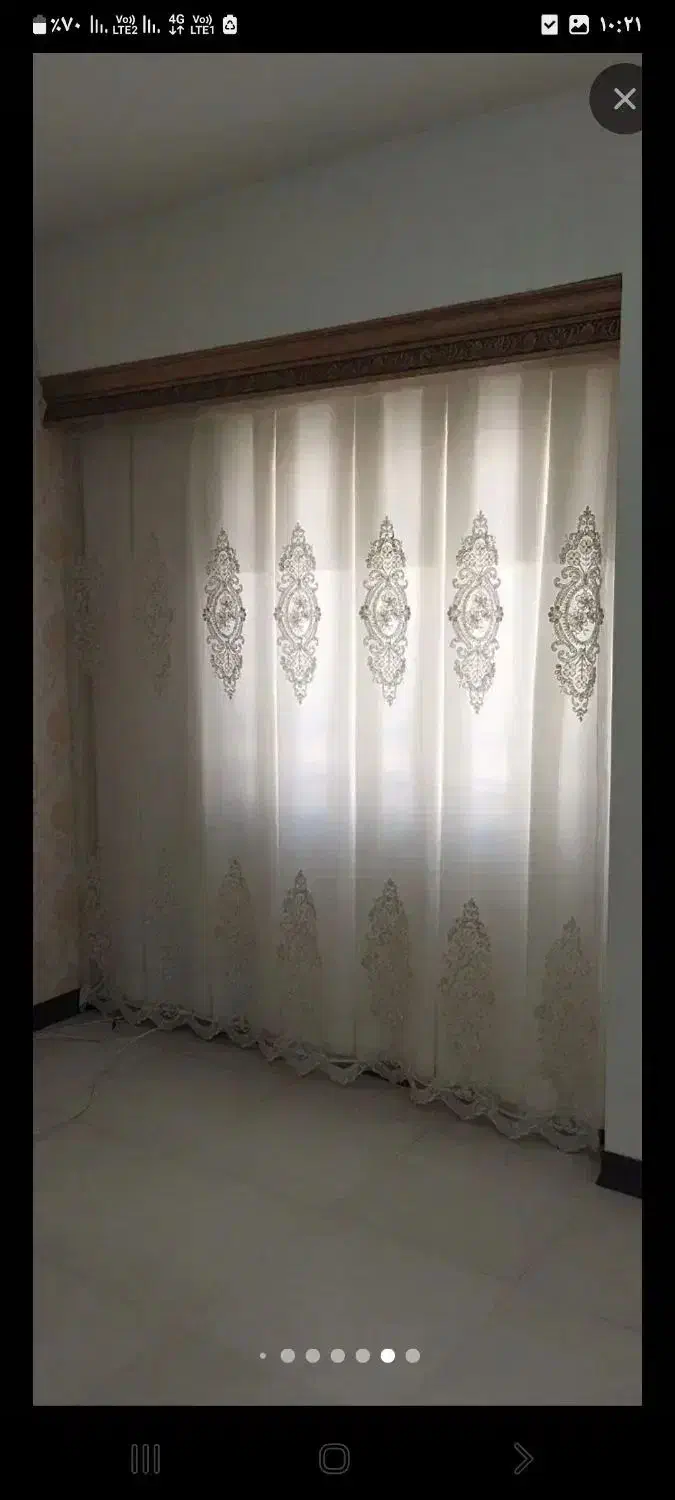 پرده فلت با استر پلیسه زیر در حد نو عرض ۶ متر|پرده، رانر، رومیزی|مشهد, رضاشهر|دیوار