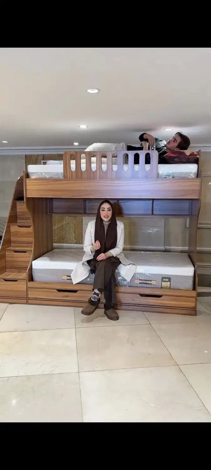 تخت دو طبقه با دوام|تخت و سرویس خواب|تبریز, |دیوار