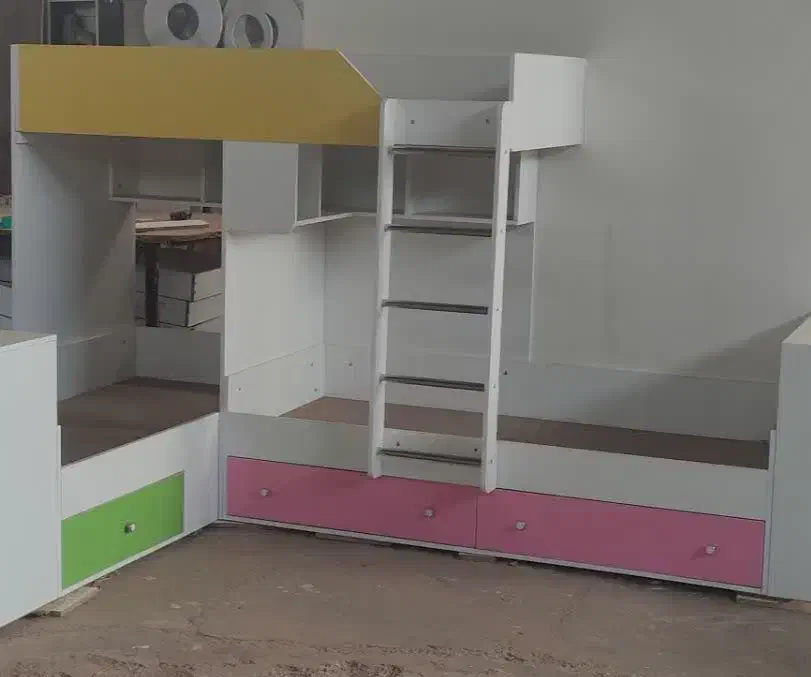 تخت سه تخت ال نردبانی چوب سخت (مشهد گلبهار )|تخت و سرویس خواب|مشهد, شهرک امام هادی (شهرک غرب)|دیوار