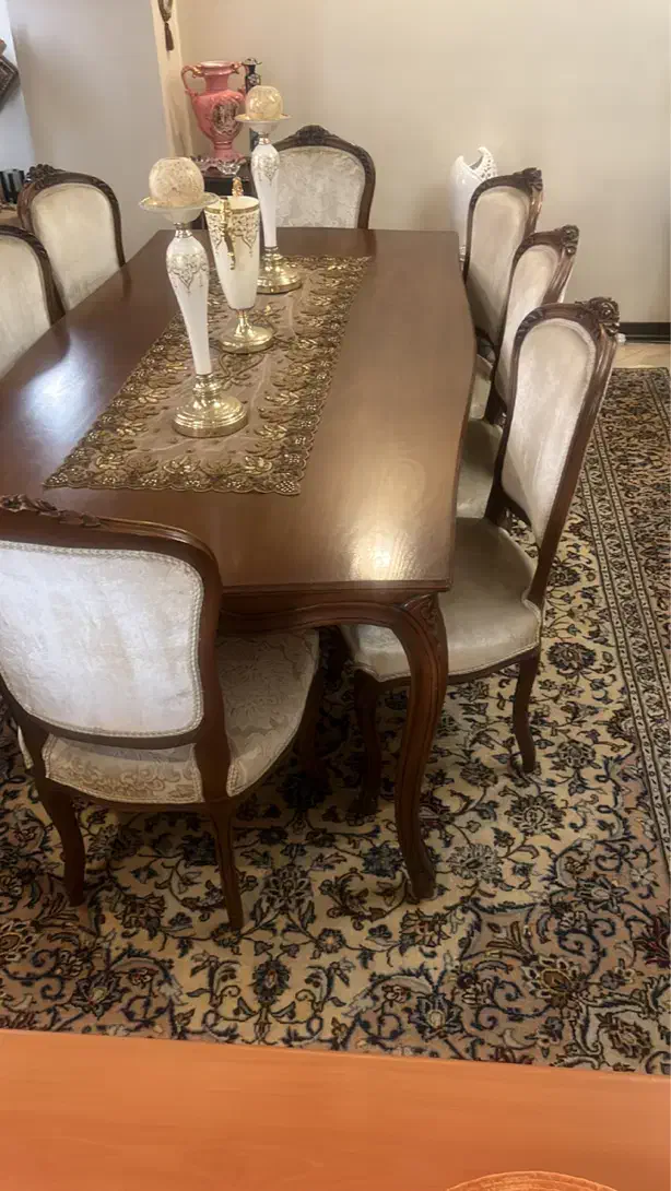سرویس مبلمان ۹ نفره،ناهار خوری ۸ نفره چوب راش|مبلمان خانگی و میز عسلی|تهران, سعادت‌آباد|دیوار