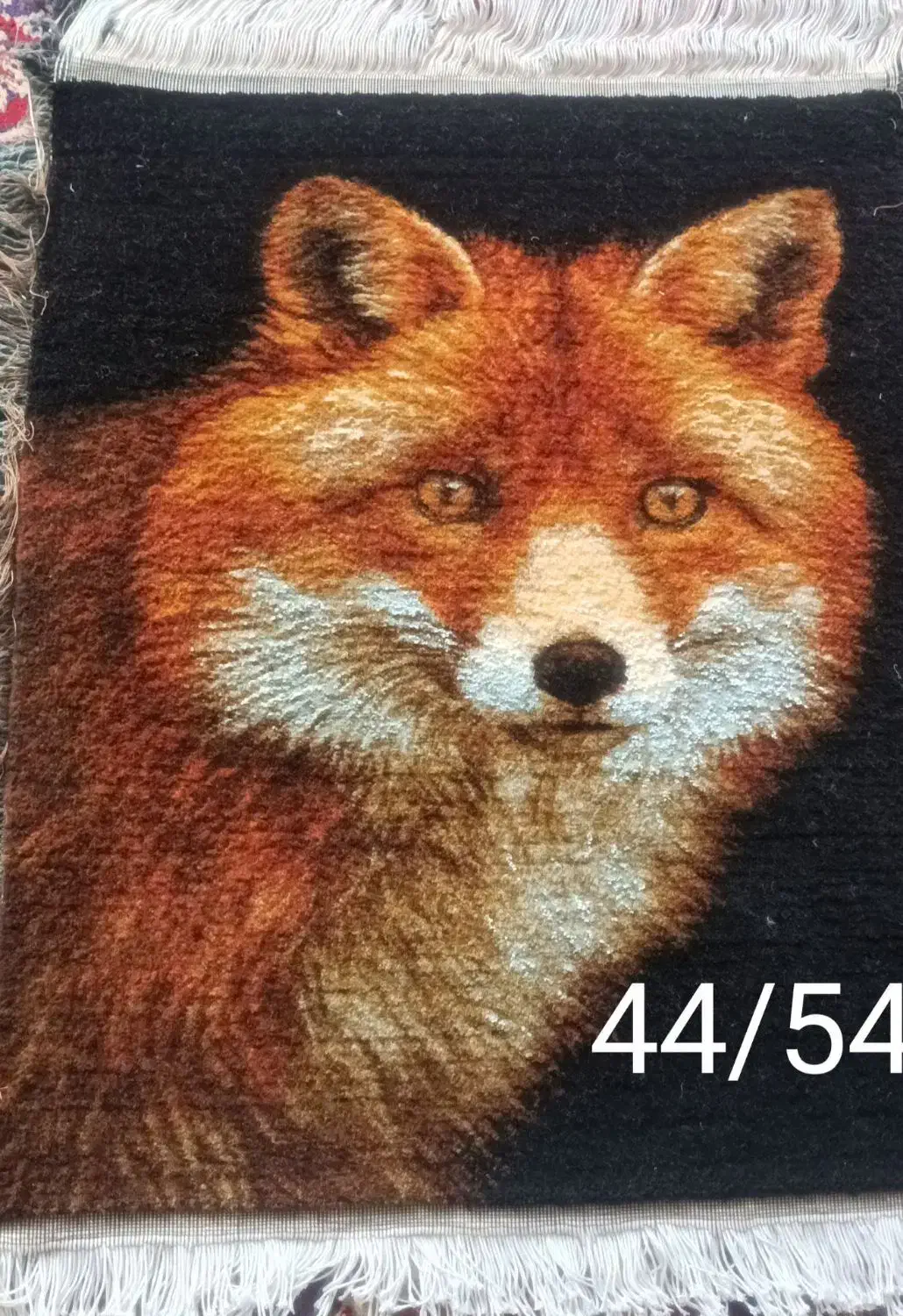 تابلو فرش دست بافت طرح روباه با قیمتی بسیار مناسب|تابلو فرش|باغستان, |دیوار