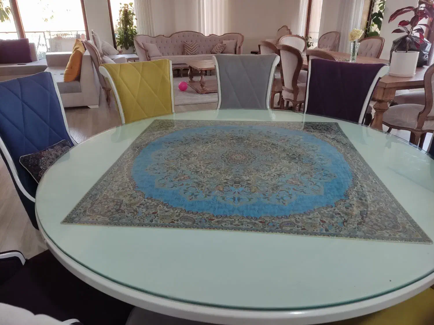 میز نهارخوری ۸ نفره سفید|میز و صندلی غذاخوری|قائم‌شهر, |دیوار